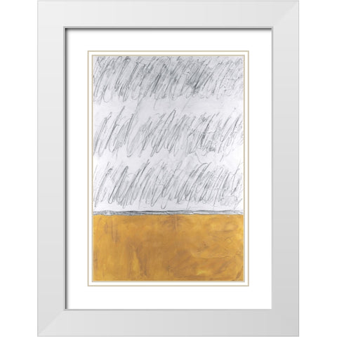 Chroma Tract IV White Modern Wood Framed Art Print with Double Matting by Willett, Michael