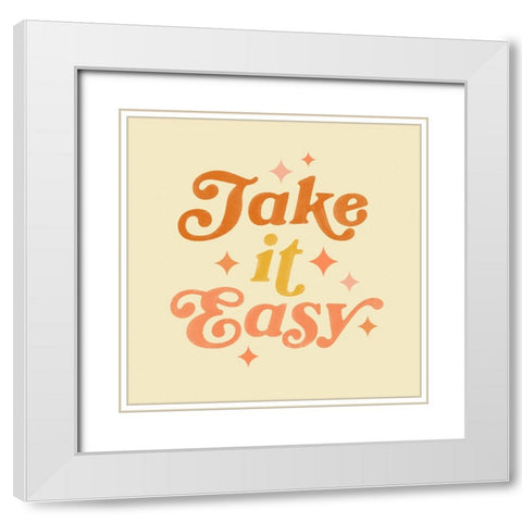 Gleaming Text I White Modern Wood Framed Art Print with Double Matting by Barnes, Victoria