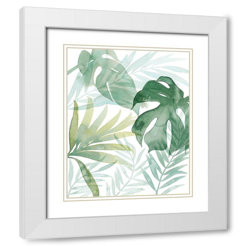 Tropical Whisper II White Modern Wood Framed Art Print with Double Matting by Popp, Grace