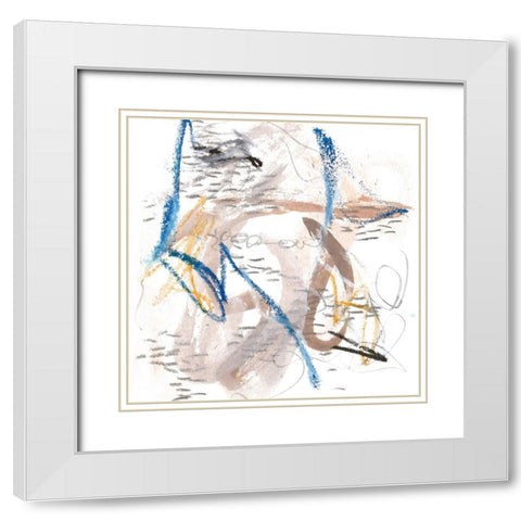 Tiger Tail II White Modern Wood Framed Art Print with Double Matting by Wang, Melissa