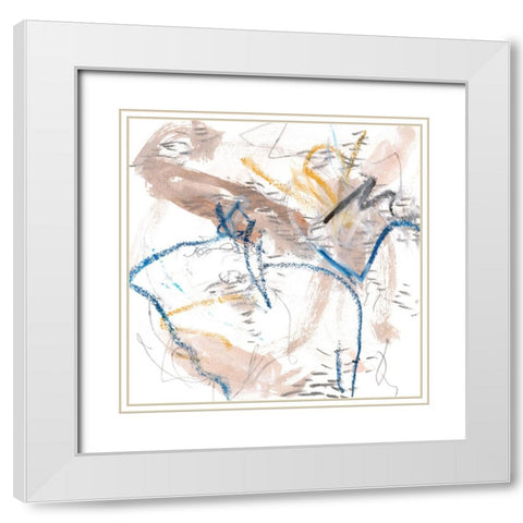 Tiger Tail III White Modern Wood Framed Art Print with Double Matting by Wang, Melissa