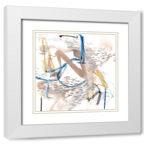 Tiger Tail VI White Modern Wood Framed Art Print with Double Matting by Wang, Melissa