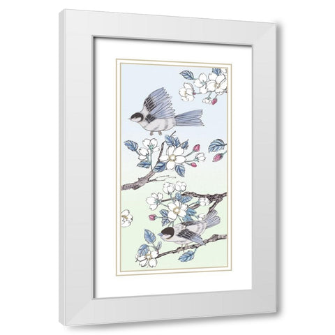 Whispers of Spring I White Modern Wood Framed Art Print with Double Matting by Wang, Melissa