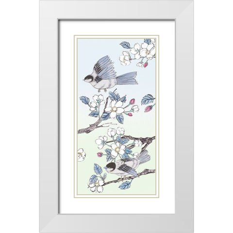 Whispers of Spring I White Modern Wood Framed Art Print with Double Matting by Wang, Melissa