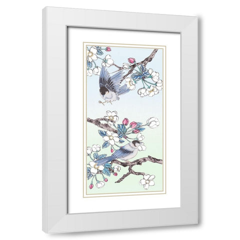 Whispers of Spring II White Modern Wood Framed Art Print with Double Matting by Wang, Melissa