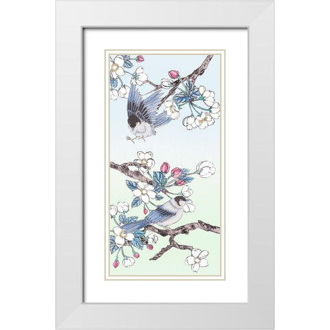 Whispers of Spring II White Modern Wood Framed Art Print with Double Matting by Wang, Melissa