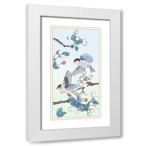 Whispers of Spring III White Modern Wood Framed Art Print with Double Matting by Wang, Melissa