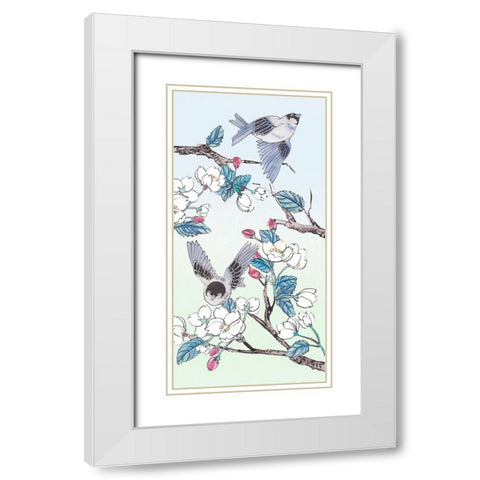 Whispers of Spring IV White Modern Wood Framed Art Print with Double Matting by Wang, Melissa