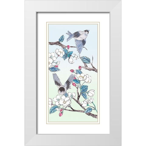 Whispers of Spring IV White Modern Wood Framed Art Print with Double Matting by Wang, Melissa