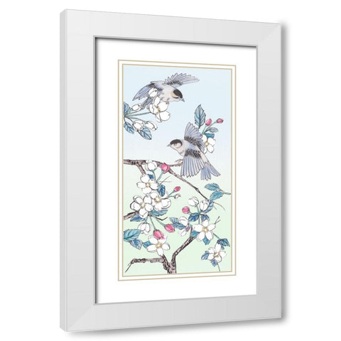 Whispers of Spring V White Modern Wood Framed Art Print with Double Matting by Wang, Melissa