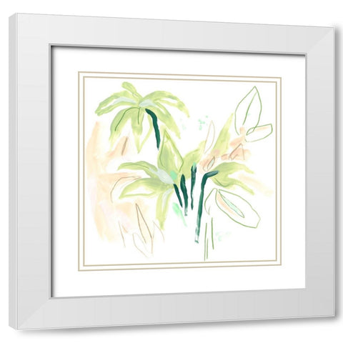 Tropical Inspiration III White Modern Wood Framed Art Print with Double Matting by Vess, June Erica