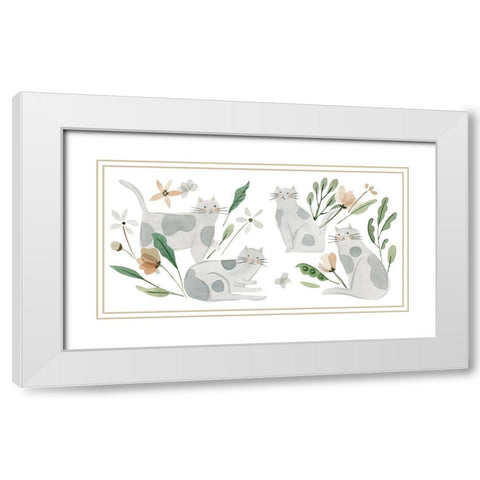 Morning Tiger VIII White Modern Wood Framed Art Print with Double Matting by Wang, Melissa