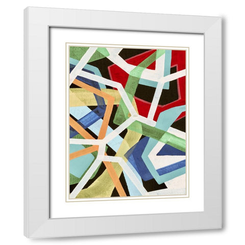 Magnetic Color I White Modern Wood Framed Art Print with Double Matting by Galapon, Nikki
