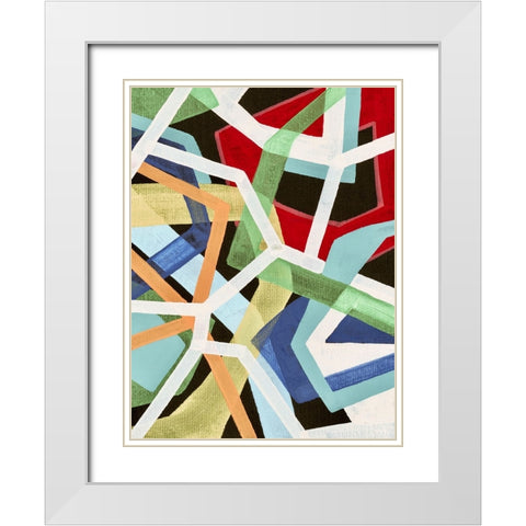 Magnetic Color I White Modern Wood Framed Art Print with Double Matting by Galapon, Nikki