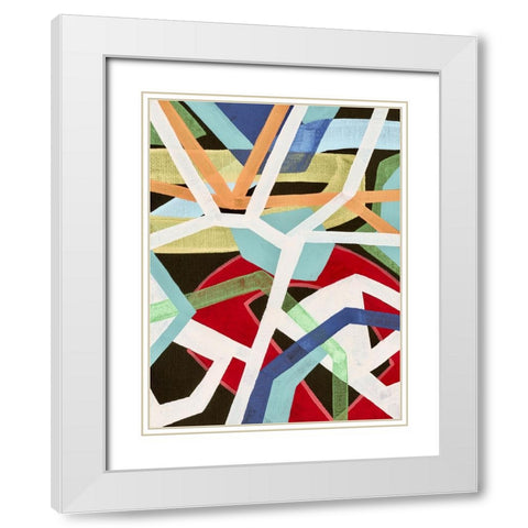 Magnetic Color II White Modern Wood Framed Art Print with Double Matting by Galapon, Nikki