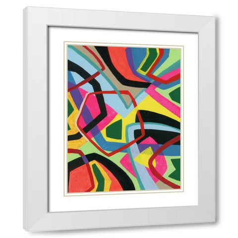Bold Shape Shift II White Modern Wood Framed Art Print with Double Matting by Galapon, Nikki