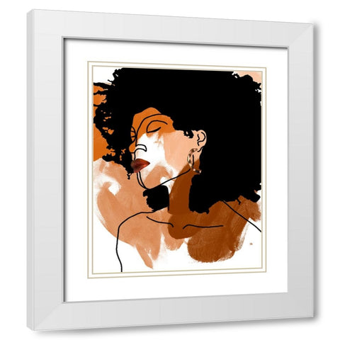Phenomal Women II White Modern Wood Framed Art Print with Double Matting by Saunders, Alonzo