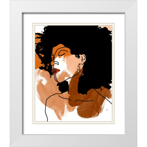 Phenomal Women II White Modern Wood Framed Art Print with Double Matting by Saunders, Alonzo