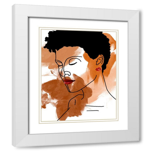 Phenomal Women III White Modern Wood Framed Art Print with Double Matting by Saunders, Alonzo