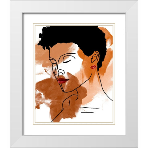 Phenomal Women III White Modern Wood Framed Art Print with Double Matting by Saunders, Alonzo