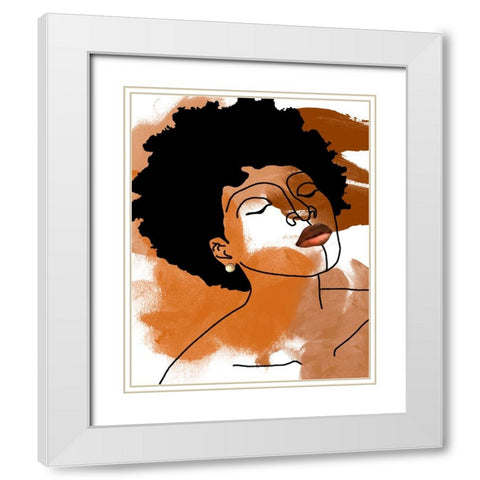 Phenomal Women IV White Modern Wood Framed Art Print with Double Matting by Saunders, Alonzo