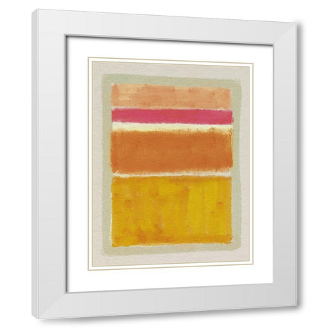 Rothko Inspired Tonescape I White Modern Wood Framed Art Print with Double Matting by Barnes, Victoria