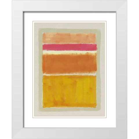 Rothko Inspired Tonescape I White Modern Wood Framed Art Print with Double Matting by Barnes, Victoria