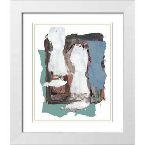 Brights Soft Wash I White Modern Wood Framed Art Print with Double Matting by Cartissi
