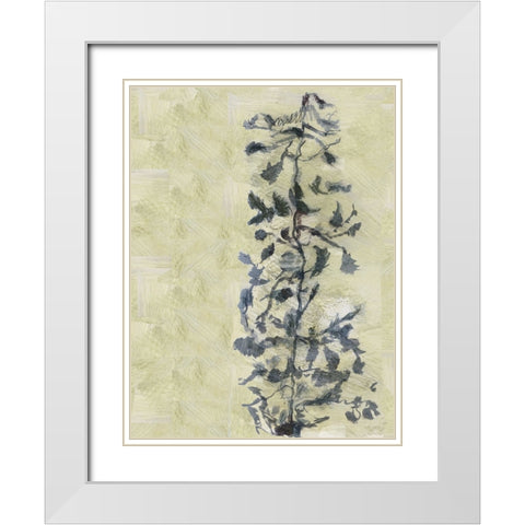 Chinoiserie 2 Tan I White Modern Wood Framed Art Print with Double Matting by Cartissi