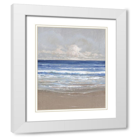 Stress-Free I White Modern Wood Framed Art Print with Double Matting by OToole, Tim