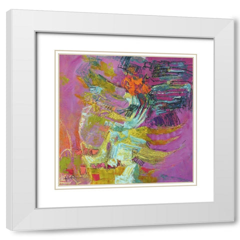 Among the Green Pastures V White Modern Wood Framed Art Print with Double Matting by Fagan, Dorothy