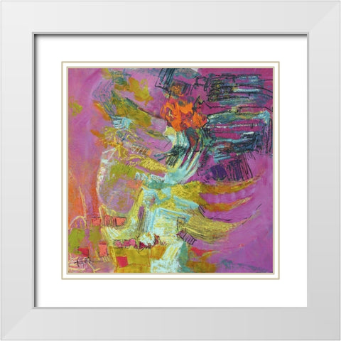 Among the Green Pastures V White Modern Wood Framed Art Print with Double Matting by Fagan, Dorothy