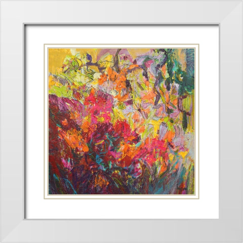 Blooming Heart II White Modern Wood Framed Art Print with Double Matting by Fagan, Dorothy