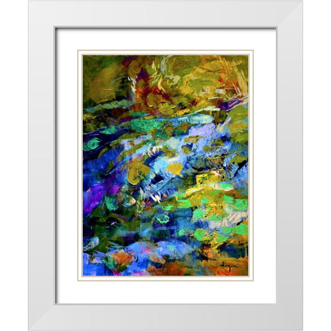 Chrysalis Liquid II White Modern Wood Framed Art Print with Double Matting by Fagan, Dorothy