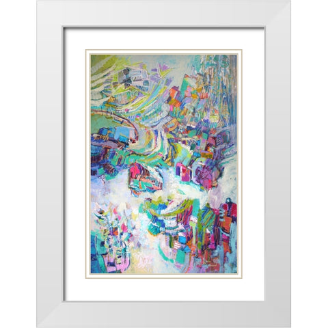 Gathering up the Goddess II White Modern Wood Framed Art Print with Double Matting by Fagan, Dorothy