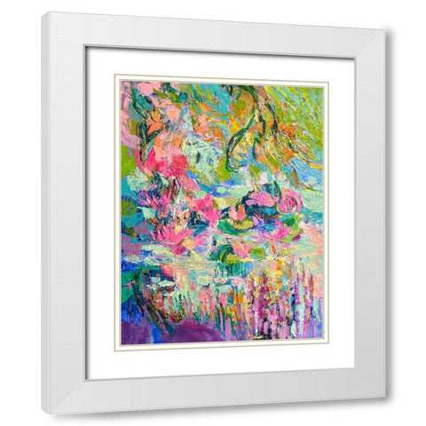 Hot Pink Goddess II White Modern Wood Framed Art Print with Double Matting by Fagan, Dorothy