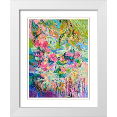 Hot Pink Goddess II White Modern Wood Framed Art Print with Double Matting by Fagan, Dorothy