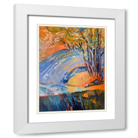 Cadmium Winter Solstice III White Modern Wood Framed Art Print with Double Matting by Fagan, Dorothy