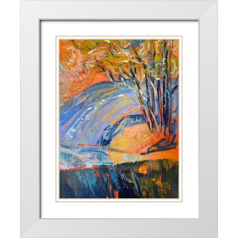 Cadmium Winter Solstice III White Modern Wood Framed Art Print with Double Matting by Fagan, Dorothy