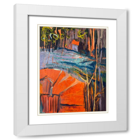 Cadmium Winter Solstice IV White Modern Wood Framed Art Print with Double Matting by Fagan, Dorothy