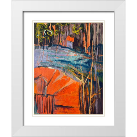 Cadmium Winter Solstice IV White Modern Wood Framed Art Print with Double Matting by Fagan, Dorothy