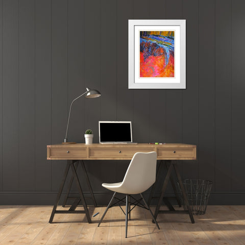 Vibrant Flow I White Modern Wood Framed Art Print with Double Matting by Fagan, Dorothy