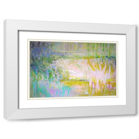 Etude White Modern Wood Framed Art Print with Double Matting by Fagan, Dorothy