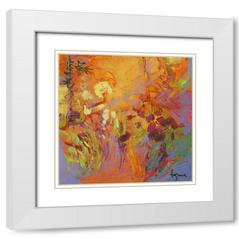 From My Garden Window IV White Modern Wood Framed Art Print with Double Matting by Fagan, Dorothy