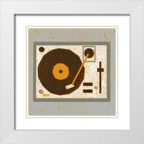 Bygone Beats I White Modern Wood Framed Art Print with Double Matting by Barnes, Victoria