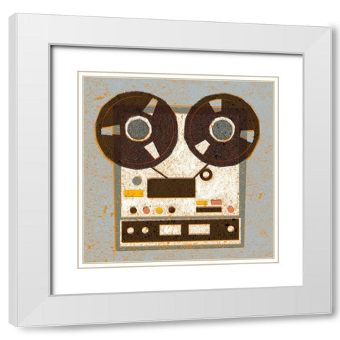 Bygone Beats II White Modern Wood Framed Art Print with Double Matting by Barnes, Victoria