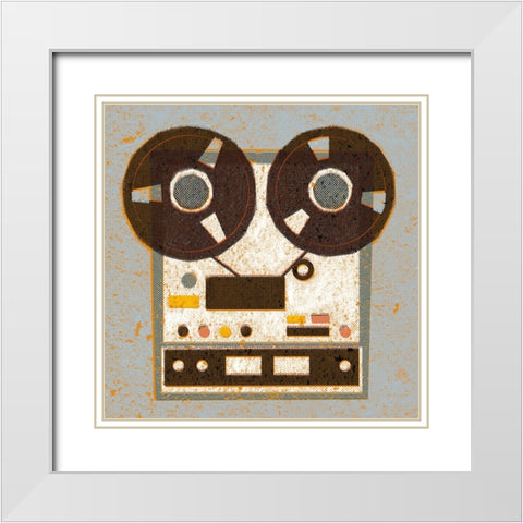 Bygone Beats II White Modern Wood Framed Art Print with Double Matting by Barnes, Victoria