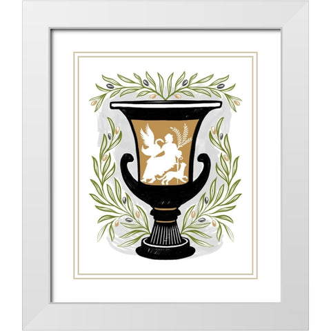 Greek Vases I White Modern Wood Framed Art Print with Double Matting by Marr, Laura