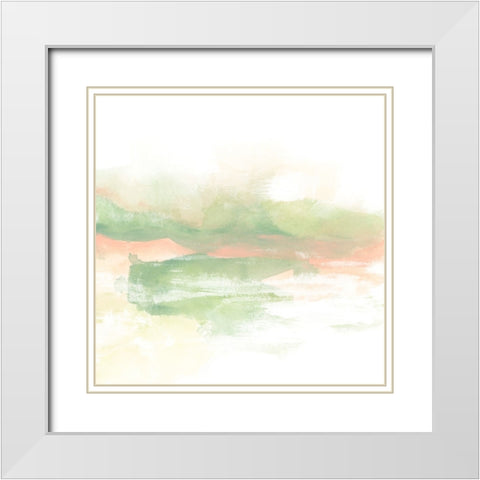 Patina Coastline IV White Modern Wood Framed Art Print with Double Matting by Vess, June Erica