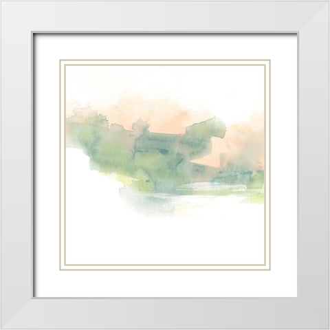 Patina Coastline VII White Modern Wood Framed Art Print with Double Matting by Vess, June Erica